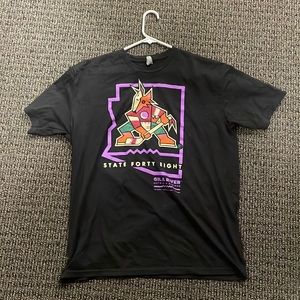 Retro Arizona Coyotes hockey, extra large, black